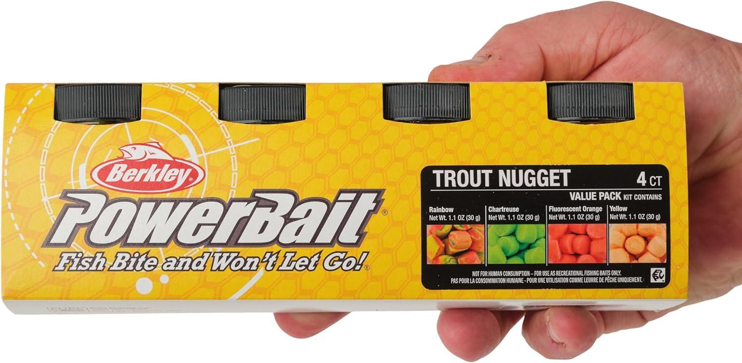 imageBerkley PowerBait Power Nuggets Fishing Dough Bait Assorted Colors Scent Dispersion Technology Irresistible Scent and Flavor Moldable and Easy to UseAssorted