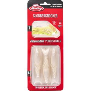 imageBerkley SlobberKnocker Fishing JigWhite Chartreuse PowerStinger Kit