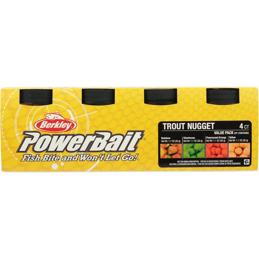 imageBerkley PowerBait Power Nuggets Fishing Dough Bait Assorted Colors Scent Dispersion Technology Irresistible Scent and Flavor Moldable and Easy to UseAssorted