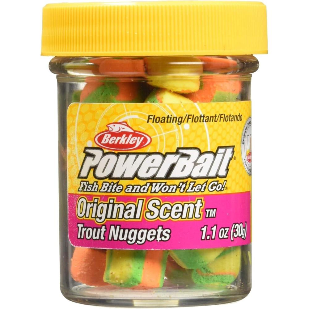 imageBerkley PowerBait Power Nuggets Fishing Dough Bait Assorted Colors Scent Dispersion Technology Irresistible Scent and Flavor Moldable and Easy to UseRainbow