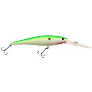 imageBerkley Flicker Minnow Fishing Lure Chartreuse Pearl 12 oz 4 12in  11cm Crankbaits Realistic Minnow Profile Sharp Dive Curve Gets to Fish Quickly Equipped with Fusion19 Hook