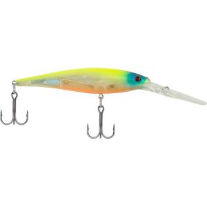 imageBerkley Flicker Minnow Fishing Lure Flashy Chartreuse 13 oz 3 12in  9cm Crankbaits Realistic Minnow Profile Sharp Dive Curve Gets to Fish Quickly Equipped with Fusion19 Hook