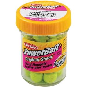 imageBerkley PowerBait Power Nuggets Fishing Dough Bait Assorted Colors Scent Dispersion Technology Irresistible Scent and Flavor Moldable and Easy to UseChartreuse