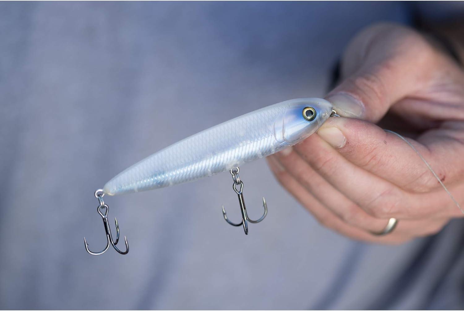 imageBerkley Cane Walker Topwater Fishing Lure CJ Shad 56 oz 125mm Topwater Heavy Tail Weight for LongDistance Casting Equipped with Fusion19 Hook