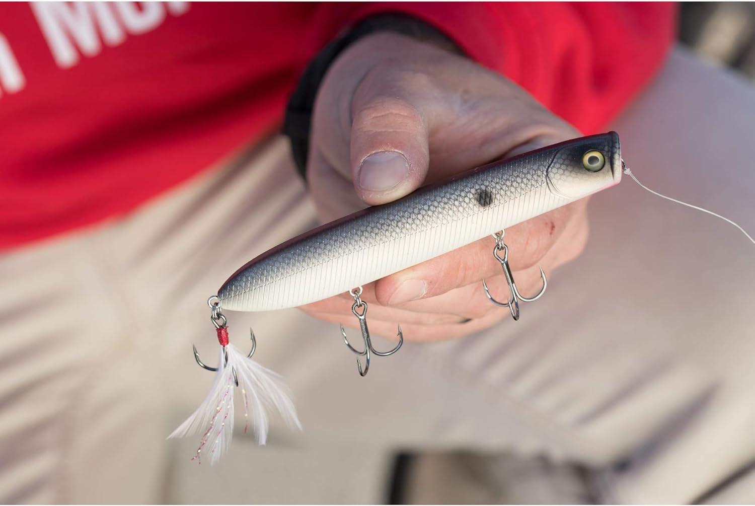 imageBerkley Cane Walker Topwater Fishing Lure CJ Shad 56 oz 125mm Topwater Heavy Tail Weight for LongDistance Casting Equipped with Fusion19 Hook
