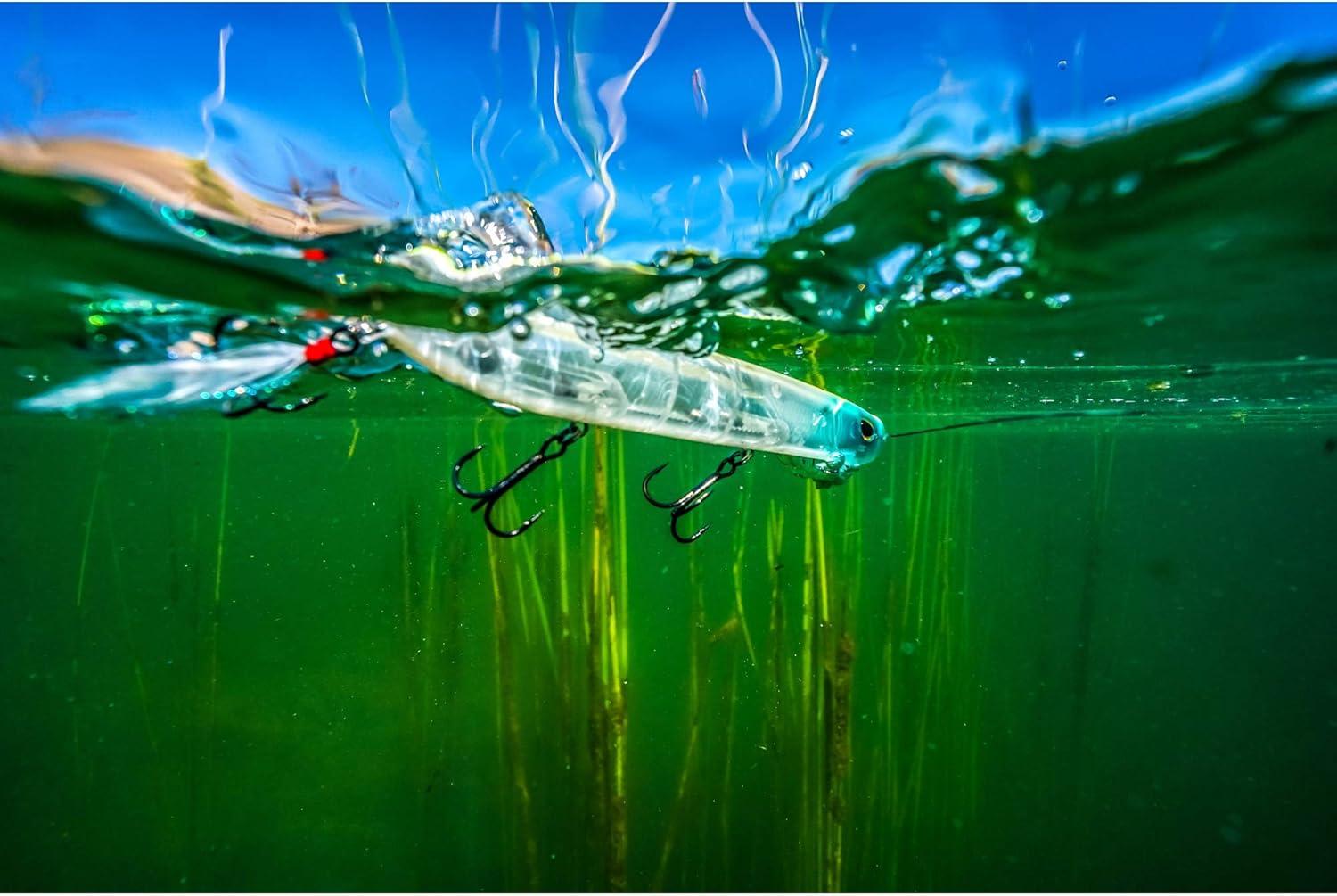 imageBerkley Cane Walker Topwater Fishing Lure CJ Shad 56 oz 125mm Topwater Heavy Tail Weight for LongDistance Casting Equipped with Fusion19 Hook