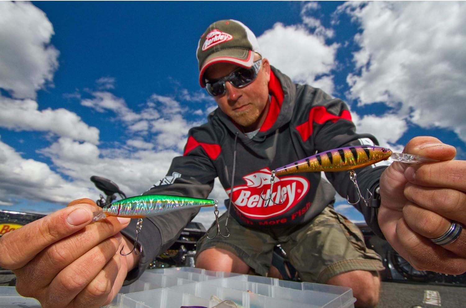 imageBerkley Flicker Minnow Fishing Lure Firetail Red Tail 13 oz 3 12in  9cm Crankbaits Realistic Minnow Profile Sharp Dive Curve Gets to Fish Quickly Equipped with Fusion19 Hook