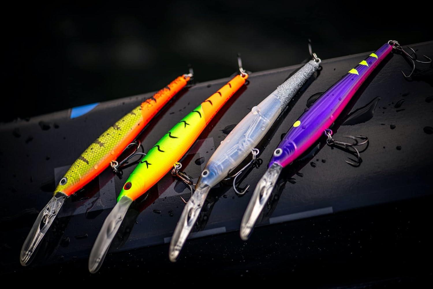 imageBerkley Flicker Minnow Fishing Lure Firetail Red Tail 13 oz 3 12in  9cm Crankbaits Realistic Minnow Profile Sharp Dive Curve Gets to Fish Quickly Equipped with Fusion19 Hook