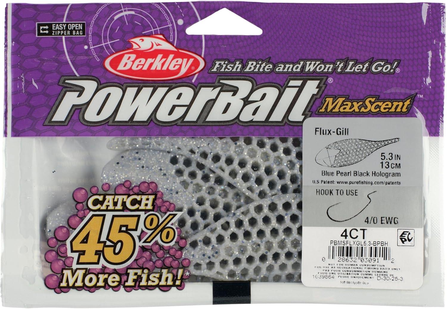 imageBerkley PowerBait MaxScent FluxGillBlue Pearl Black Hologram