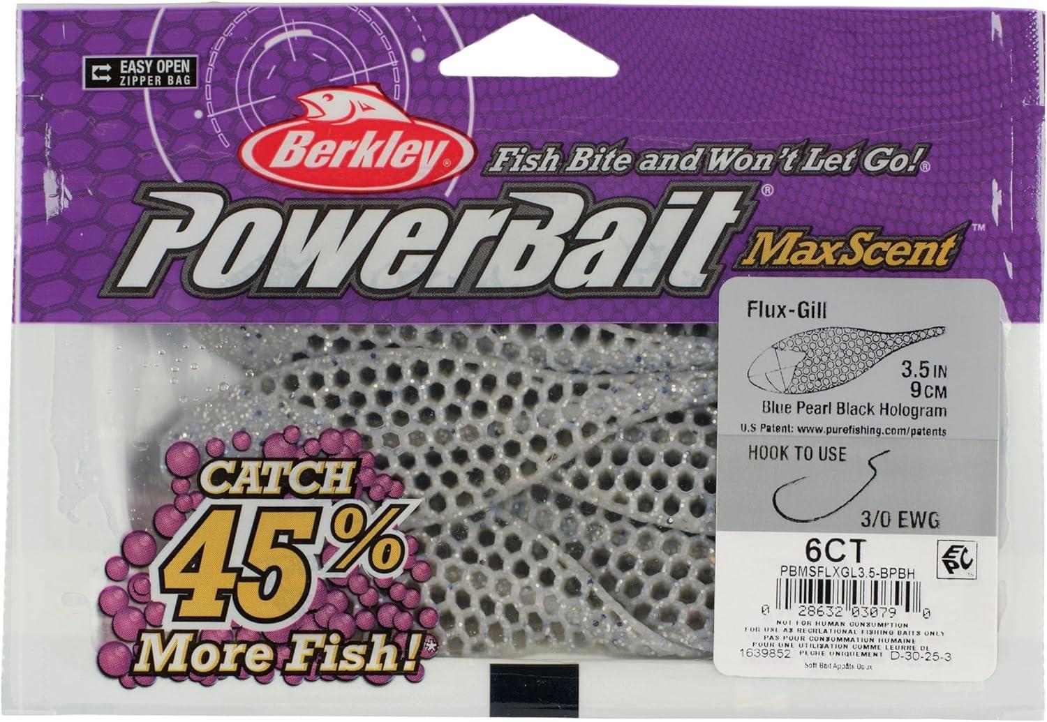 imageBerkley PowerBait MaxScent FluxGillBlue Pearl Black Hologram