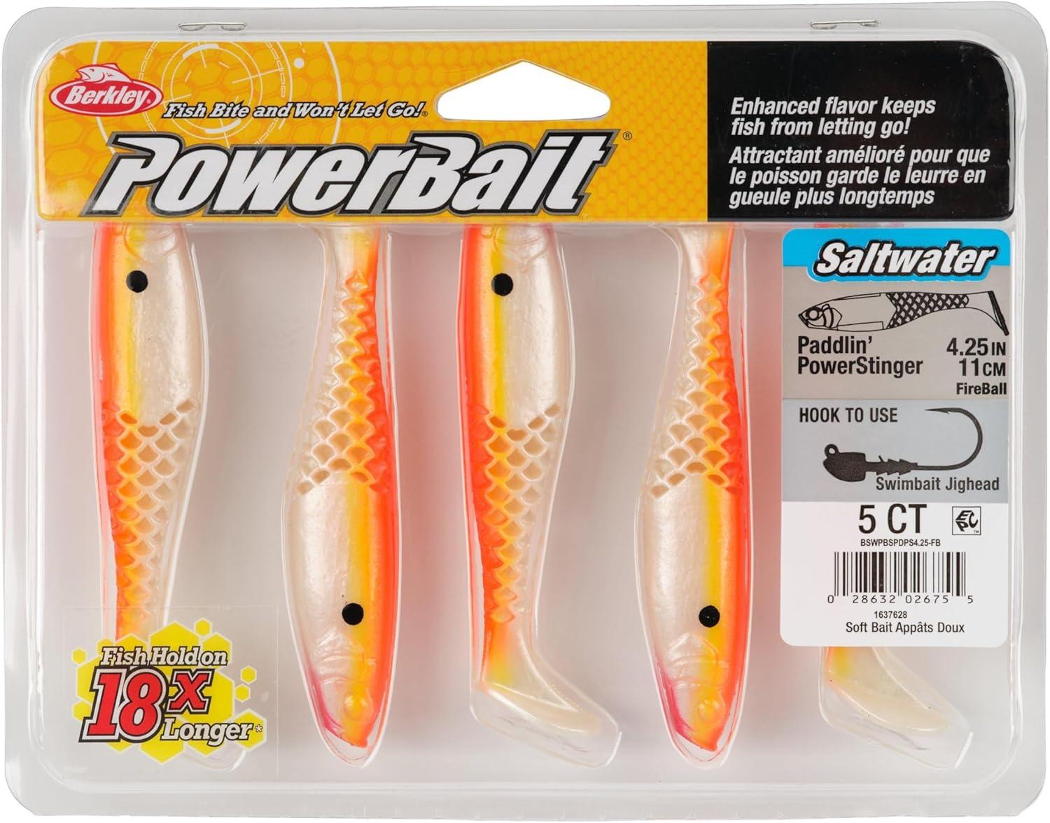 imageBerkley PowerBait Saltwater PaddlinPowerStingerFireball