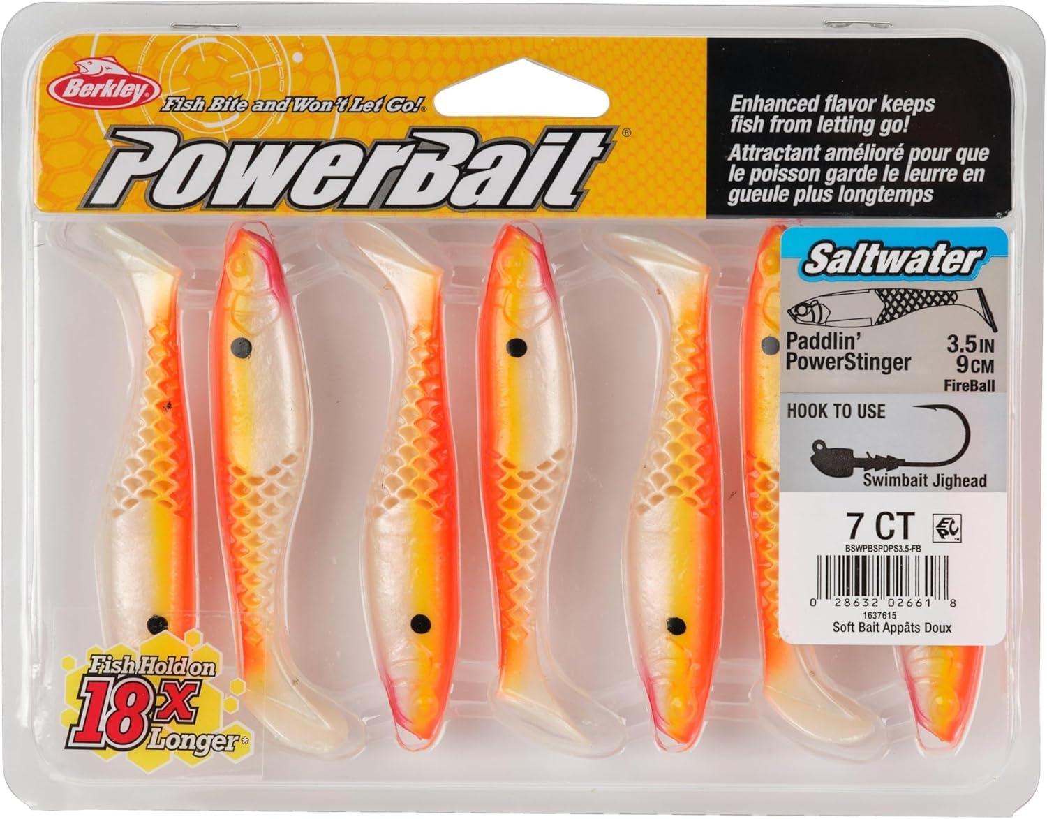 imageBerkley PowerBait Saltwater PaddlinPowerStingerFireball