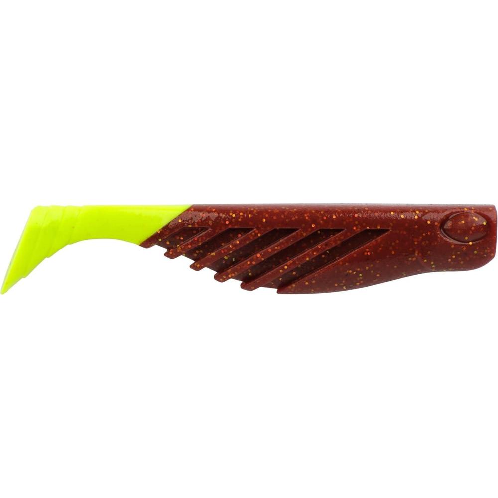 imageBerkley Gulp Saltwater Ripple MulletRoot Beer GoldChartreuse