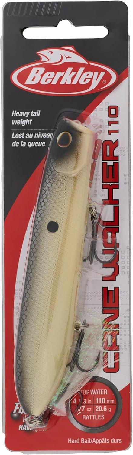 imageBerkley Cane Walker Topwater Fishing Lure MF Shad 57 oz 110mm Topwater Heavy Tail Weight for LongDistance Casting Equipped with Fusion19 Hook