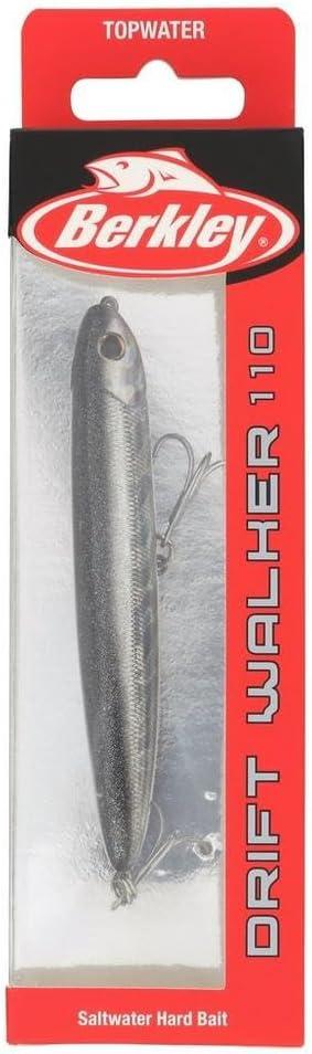 imageBerkley Saltwater Drift Walker Topwater Fishing Lure Black Silver 12 oz 43in Tail Weighted Design Tuned for Casting Distance Equipped with Fusion19 Hook