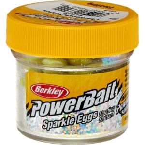 imageBerkley PowerBait Sparkle Power Eggs Floating Magnum Fishing Bait Chartreuse with Scales Irresistible Scent ampamp Flavor Natural Presentation Ideal for Trout Steelhead Salmon and More
