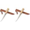 imageBerkley 6quot Wood Handle Fillet Knife Includes Sheath and Blade Sharpener Ergonomic Design CorrosionResistant Stainless Steel Blade Ideal Fishing Knife for Cleaning Medium GamefishOne Size Pack of 2