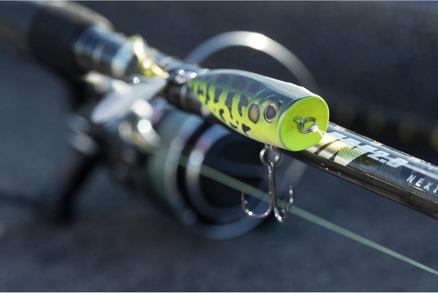 imageBerkley Bullet Pop Topwater Fishing Lure MF Frog 25 oz 70mm  275in Topwater Tail Weighted Design Tuned for Maximum Casting Distance Equipped with Fusion19 Hook