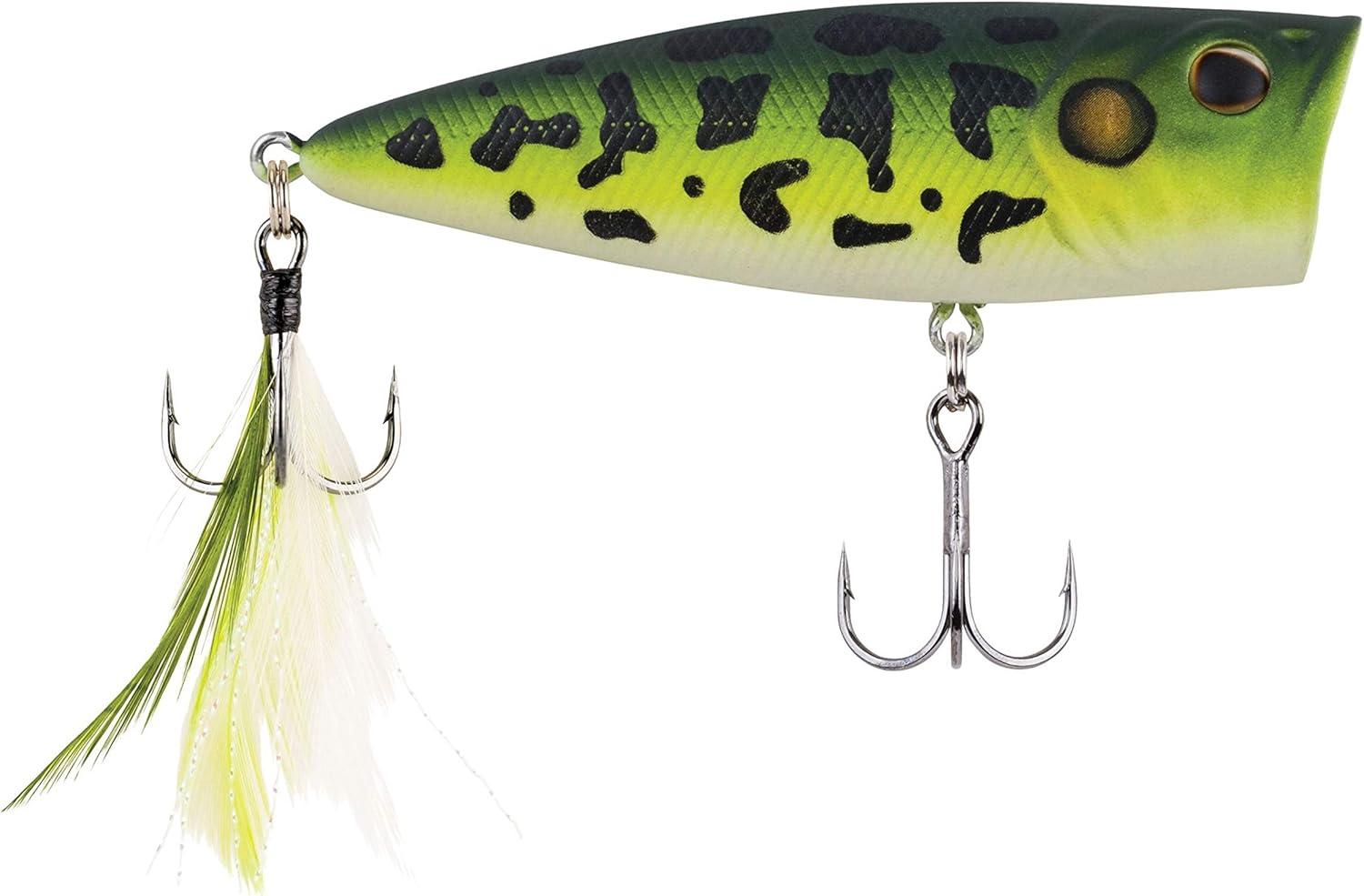 imageBerkley Bullet Pop Topwater Fishing Lure MF Frog 25 oz 70mm  275in Topwater Tail Weighted Design Tuned for Maximum Casting Distance Equipped with Fusion19 Hook