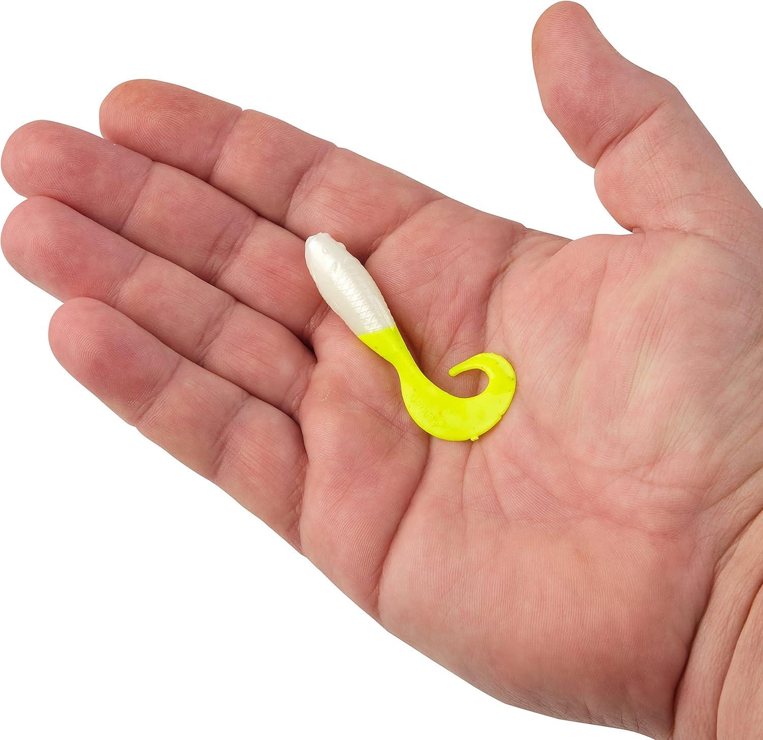 imageBerkley Gulp Minnow Grub Fishing Soft Bait Pearl WhiteChartreuse 3quot