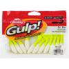 imageBerkley Gulp Minnow Grub Fishing Soft Bait Pearl WhiteChartreuse 3quot